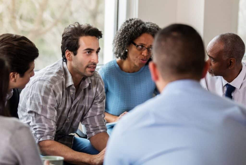 Participation in group therapy or group treatment with interpersonal process groups can be effective for addressing substance abuse and substance use disorders. Group drug counseling in a group setting can aid in addiction treatment by utilizing group treatment modalities.